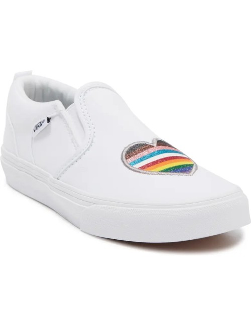 Asher Rainbow Heart Slip-On Sneaker