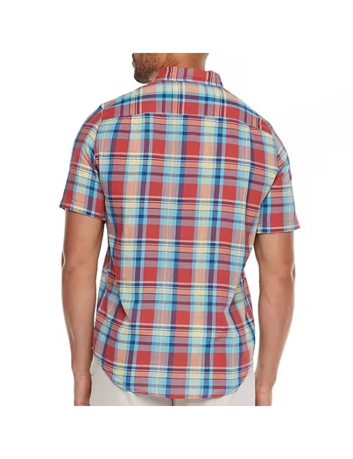 St Johns Bay Chemise boutonnée à carreaux à manches courtes pour homme