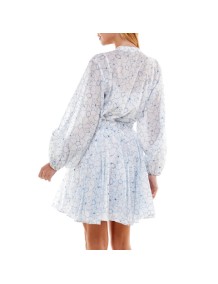 Robe ajustée et évasée fleurie à manches longues Premier Amour