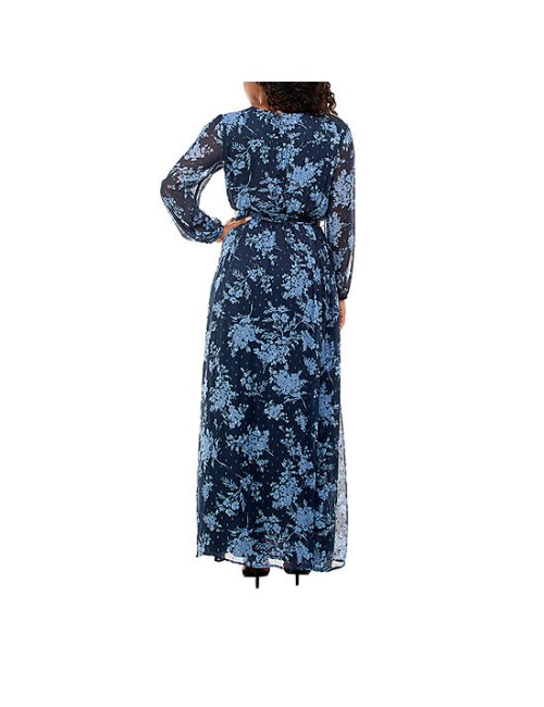 Robe longue florale à manches longues Premier Amour