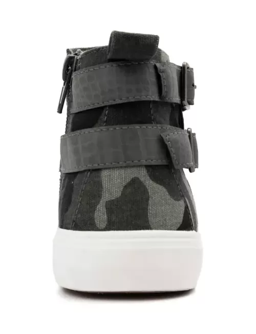 TRUE CRAFT Poster Buckle Hightop Sneakers